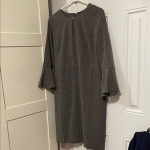 Ann Taylor Charcoal Long Sleeve Dress